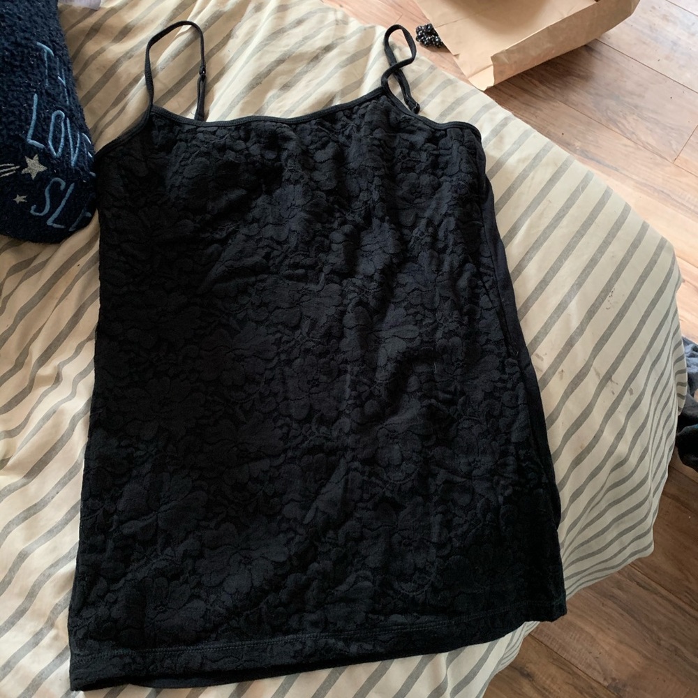 Aeropostale grey flower lace top